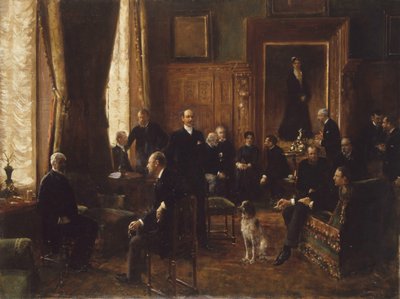 De Salon van Gravin Potocka, 1887 door Jean Beraud