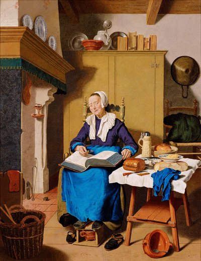 Oude vrouw door Jean Étienne Liotard