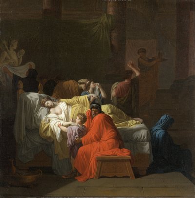 De dood van Alcestis door Jean François Pierre Peyron