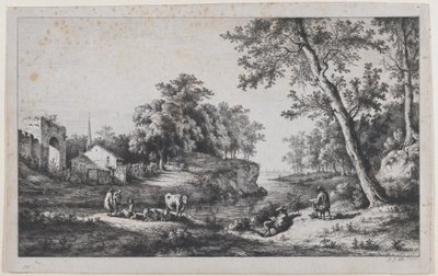 Landschap bij Ambronay, 1796 door Jean Jacques de Boissieu