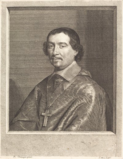 Pierre Berthier door Jean Morin after Philippe de Champaigne