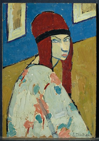 Zelfportret, ca. 1917 door Jeanne Hébuterne