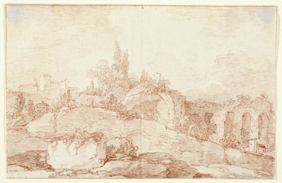 Landschap van de Italiaanse Campagna door Jens Petersen Lund