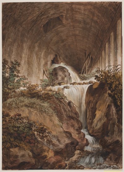 Waterval onder gemetseld gewelf door Jens Petersen Lund