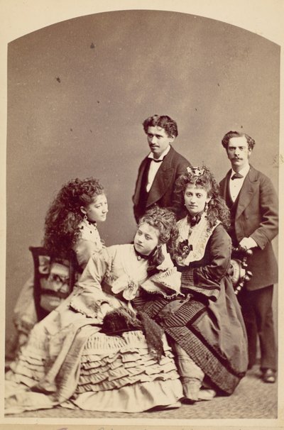 Familie Wohes, New York, 1870s door Jeremiah Gurney