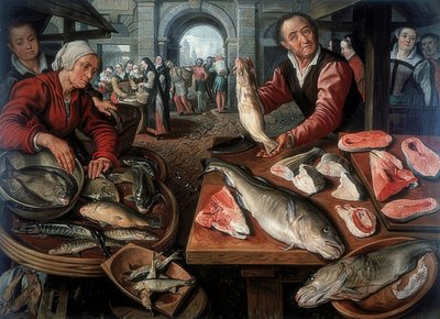 Vismarkt door Joachim Beuckelaer