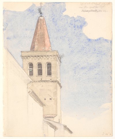 Klokkentoren in Sansepolcro door Joakim Frederik Skovgaard