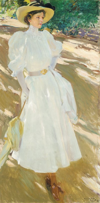 María bij La Granja door Joaquín Sorolla