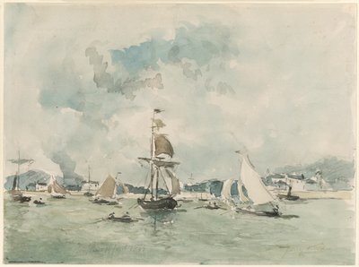 De Haven van Honfleur door Johan Barthold Jongkind