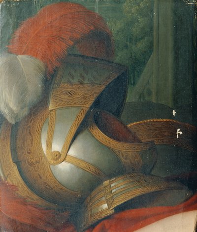 Helm en rond schild door Johann Peter Krafft