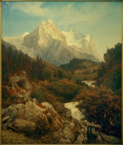 Het Wetterhorn door Johann Wilhelm Schirmer