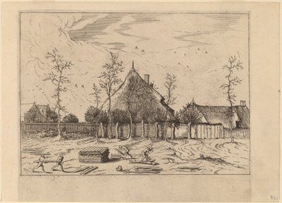 Boerderij door Johannes and Lucas van Doetechum after Master of the Small Landscapes