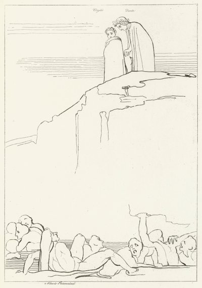 Malebolge, Inferno, Canto 18 (gravure) door John (after) Flaxman