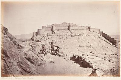 Zuidgevel, Upper Bala Hissar, Kabul, 1879 door John Burke