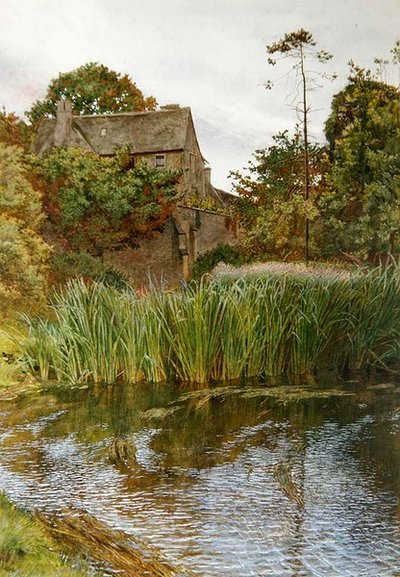 Een herfsttuin door John Byam Liston Shaw