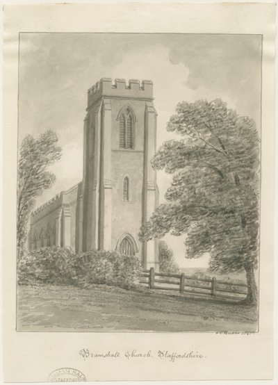 Bramshall Kerk door John Chessell Buckler