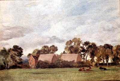 Een landschap in Suffolk door John Constable