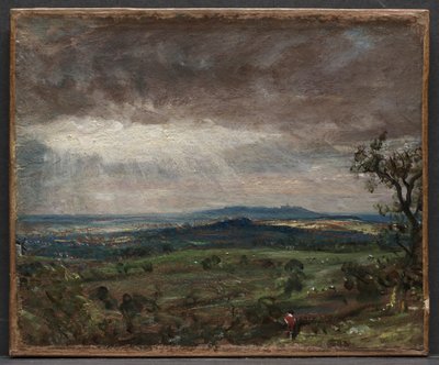 Hampstead Heath, Kijkend naar Harrow, ca. 1821 door John Constable