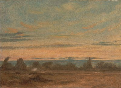 Zomer - Avondlandschap, ca. 1825 door John Constable