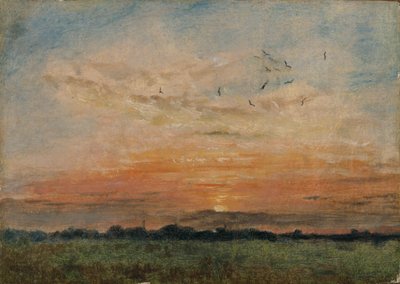 Zonsondergang door John Constable