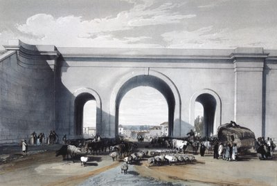 Spoorbrug bij Chippenham, Wiltshire, 1846 door John Cooke Bourne