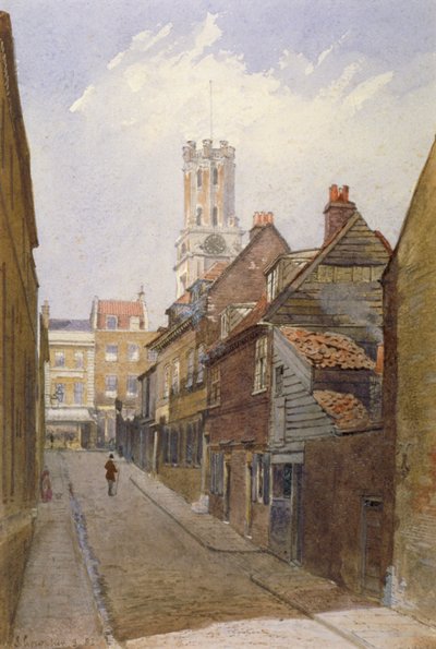 Chigwell Hill, Stepney, Londen, 1881 door John Crowther