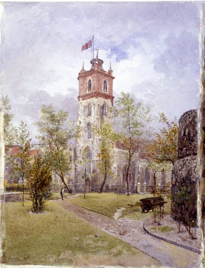 St Giles zonder Cripplegate, Londen, 1882 door John Crowther