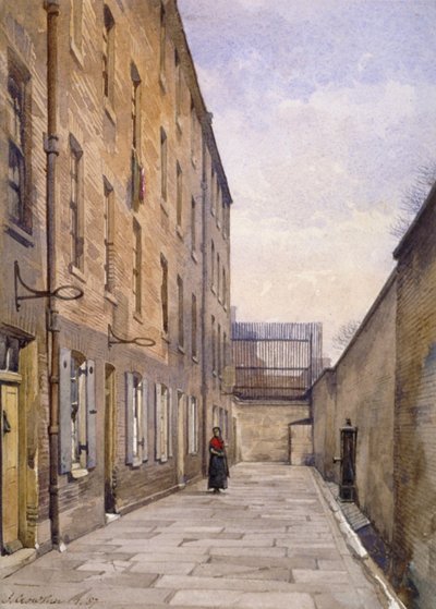 Uitzicht op Marshalsea Place, Southwark, Londen, 1887 door John Crowther