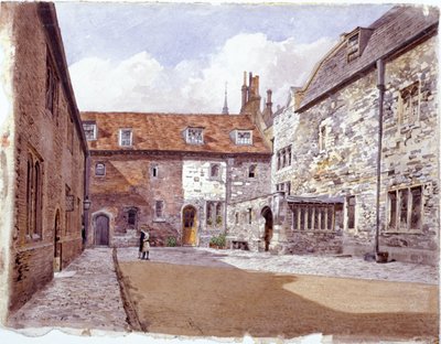 Wash house court, Charterhouse, Londen, 1884 door John Crowther