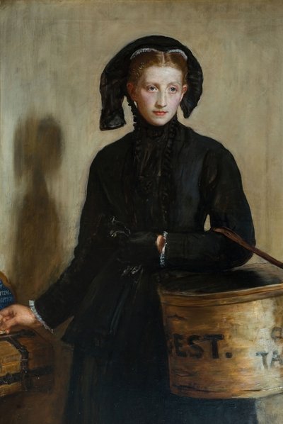 De penning van de weduwe, 1870 door John Everett Millais