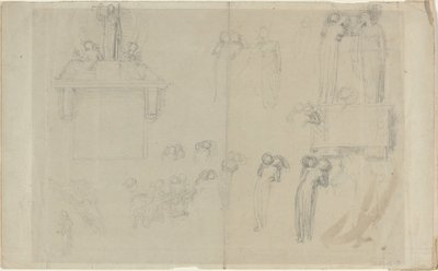 Blad met Studies [recto en verso] door John Flaxman