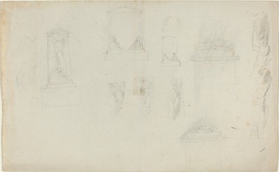 Studies voor een monument door John Flaxman