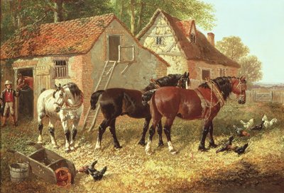 De Ploegpaarden Voorbereiden door John Frederick Herring Junior