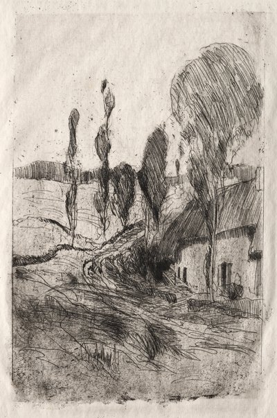 Frans Landschap, ca. 1884-1889 door John Henry Twachtman