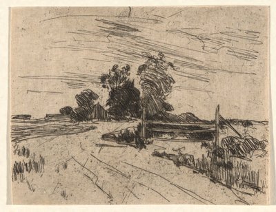 Weg met hek door John Henry Twachtman