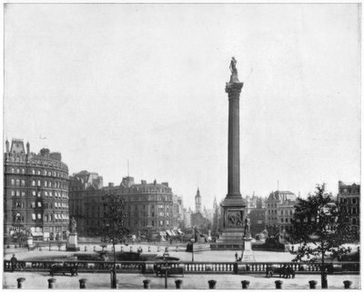 Trafalgar Square, Londen, eind 19e eeuw door John L. Stoddard