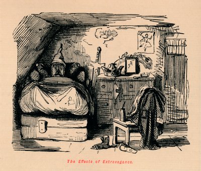 De Effecten van Extravagantie, ca. 1860 door John Leech