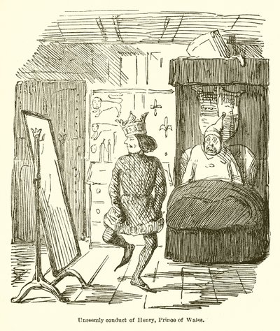 Onbetamelijk gedrag van Henry, Prins van Wales door John Leech