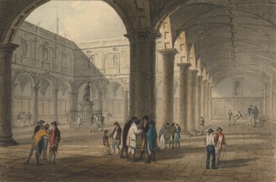 De binnenplaats van de Royal Exchange door John Preston Neale