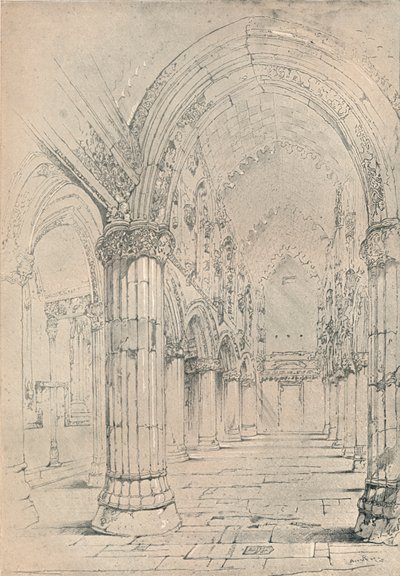 Roslin Chapel, 1838 door John Ruskin