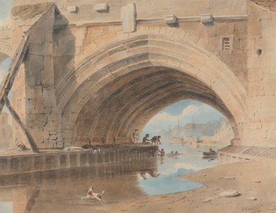 Onder de Ouse Brug, Baden door John Varley