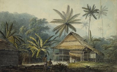 Uitzicht op het Eiland Krakatau door John Webber