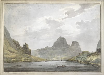 Uitzicht op Papetoai Baai, Moorea door John Webber