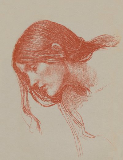 Phyllis en Demophoon Studie door John William Waterhouse