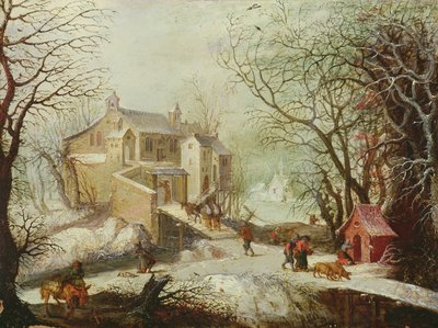 Winterlandschap door Joos or Josse de Momper