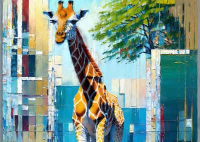 Dieren: giraffen 2 door Josef Johann Michel