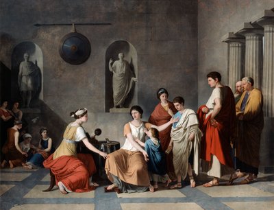 De moeder van de Gracchi, c1780 door Joseph Benoît Suvée