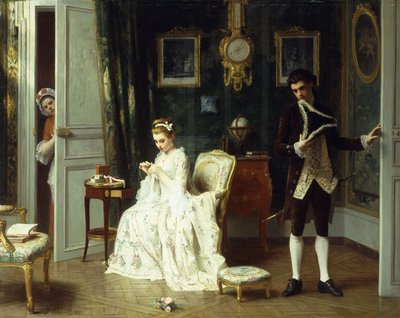 De Bezoeker, 1881 door Joseph Caraud