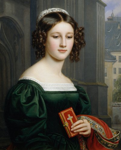 Portret van Anna Hillmaier door Joseph Carl Stieler