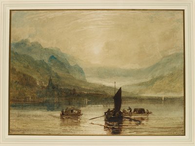 Meer van Brienz, maanlicht door Joseph Mallord William Turner